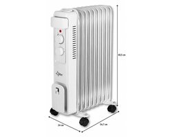 SUNTEC Olieradiator HotSafePro - Olie Radiator - 2000 Watt - Elektrische kachel - Heater ultra…