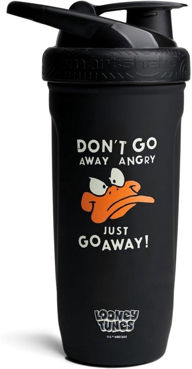 Roestvrijstaal Proteïne Shakerfles 900 ml - Lekvrij Schroefdeksel - BPA-vrij - Unisex - Niet geïsoleerd - Daffy Duck
