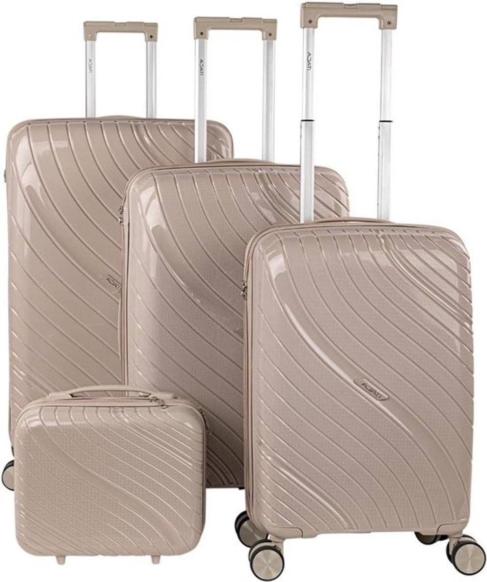 Stevige Koffer Set 3 Delig - Handbagage, Middelgrote en Grote Koffer - Reiskoffers met 360° Wielen - Veiligheidsslot - Lichtgewicht - ABS Materiaal - Veel Opbergmogelijkheden