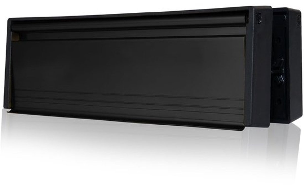 Dailygoods- Brievenbus Premium Tochtbestendig - Telescopische Brievenbus - Anti-vandaal - Mat Zwart - Voor UPVC-Deuren - 10 Inch - Postbus