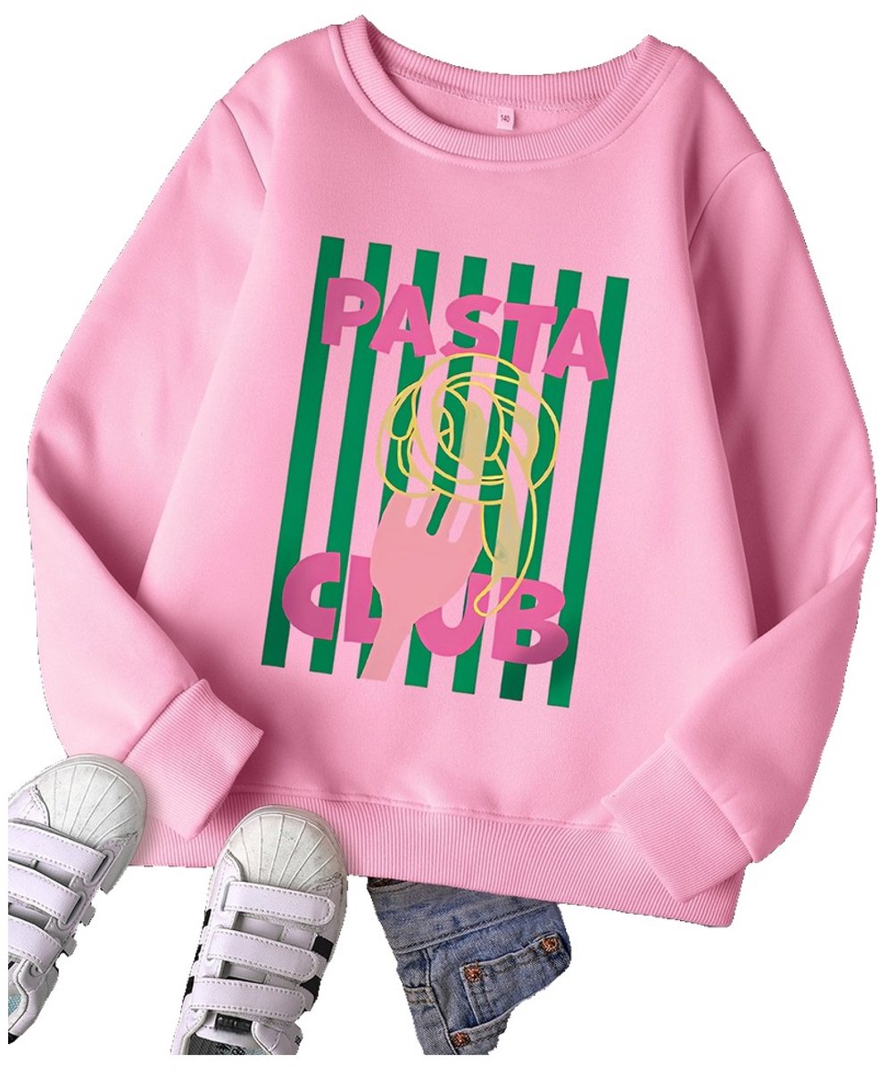 Currero Sweater Meisjes Sweaters Sweatshirt Hoodie Warme Trui Pullover Jumper Crewneck Vest 9-10 Jaar Rode Roos