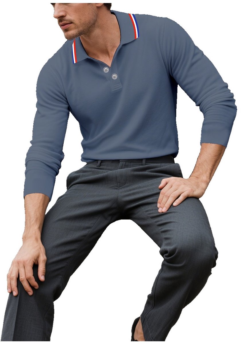 Currero Longsleeve Heren Oversized Lange Mouwen Shirt Roundneck Mannen Kleding T-Shirt Grijs