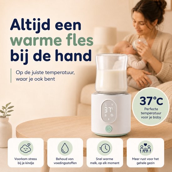 Numsy Nutriwarm Flessenwarmer Onderweg - Draadloos - Alle Merken van Numsy — afbeelding 2