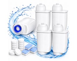 Mutital Onderhoudsset voor Siemens EQ.3 EQ.5 EQ.6 EQ.7 EQ.8 EQ.9 – 5x Waterfilter – 12x Reinigingstabletten – 3x Ontkalkingstabletten – Geschikt voor Bosch TZ70003 TCZ7003 TCZ7033