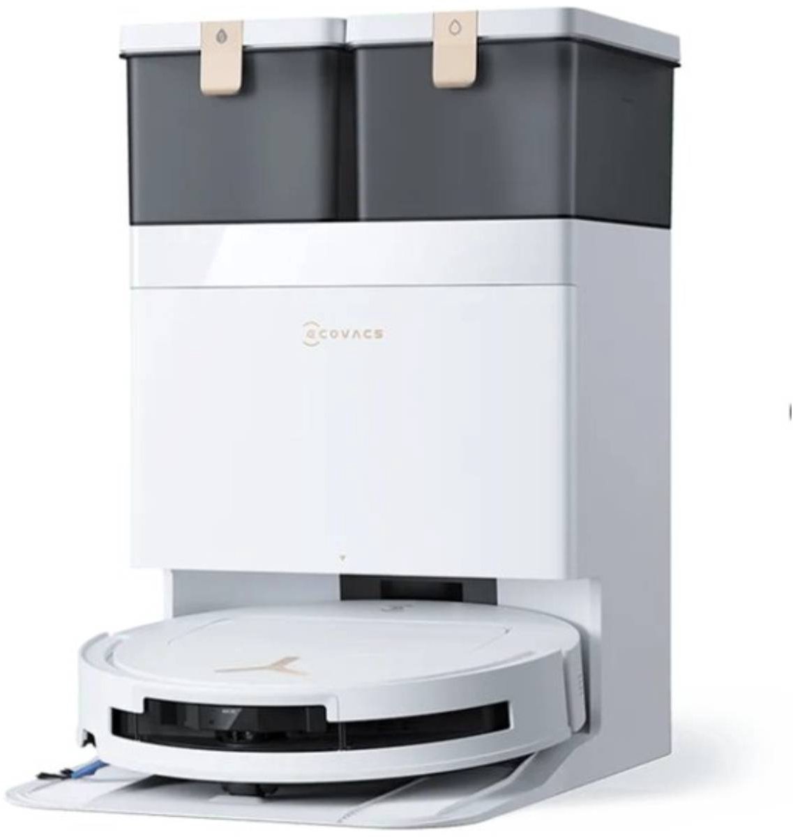 Ecovacs Deebot T50 Pro Omni Gen3 Robotstofzuiger Met Dweilfunctie - 25.000Pa - 8.1 cm Ultradun - ZeroTangle 3.0 - TruEdge 2.0 Randreiniging - AIVI 3D 3.0 Obstakelvermijding - 75°C Heetwater - Wit