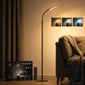 TULITE Arcus LED Vloerlamp - Leeslamp staand - Staande Lamp - Dimbaar - 3 Kleurstanden - 180cm - 1300Lm - Touch & Afstandsbediening - Zwart