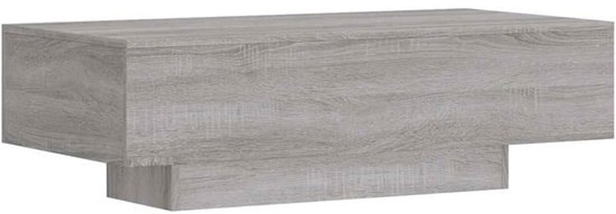 Trendy salontafel 100x49.5x31 cm met houtsnijdingen en sonoma eiken afwerking