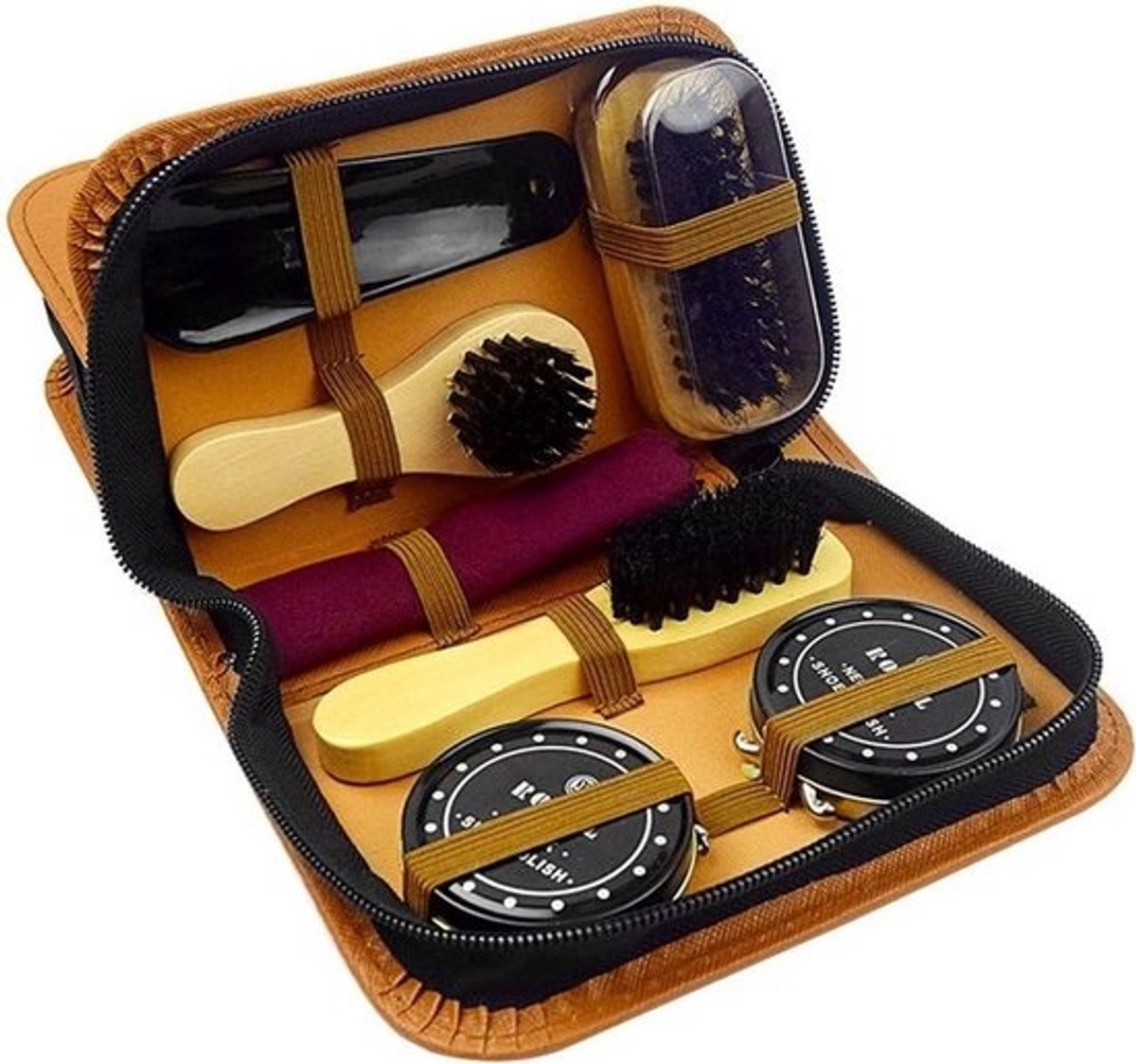 Complete Poetsborstelset voor Laarzen, Schoenen en Leren Accessoires