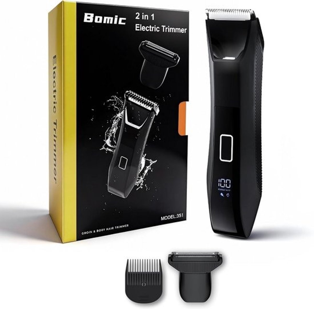 Elektrische Lichaamstrimmer voor Mannen - 2-in-1 Manicureset voor Schaamhaar en Lichaamshaar