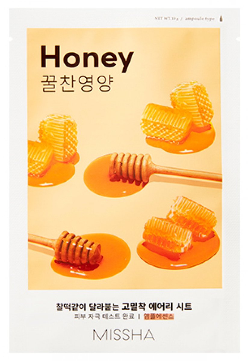 Missha - Airy Fit Sheet Mask (Honey) Gezichtsmasker