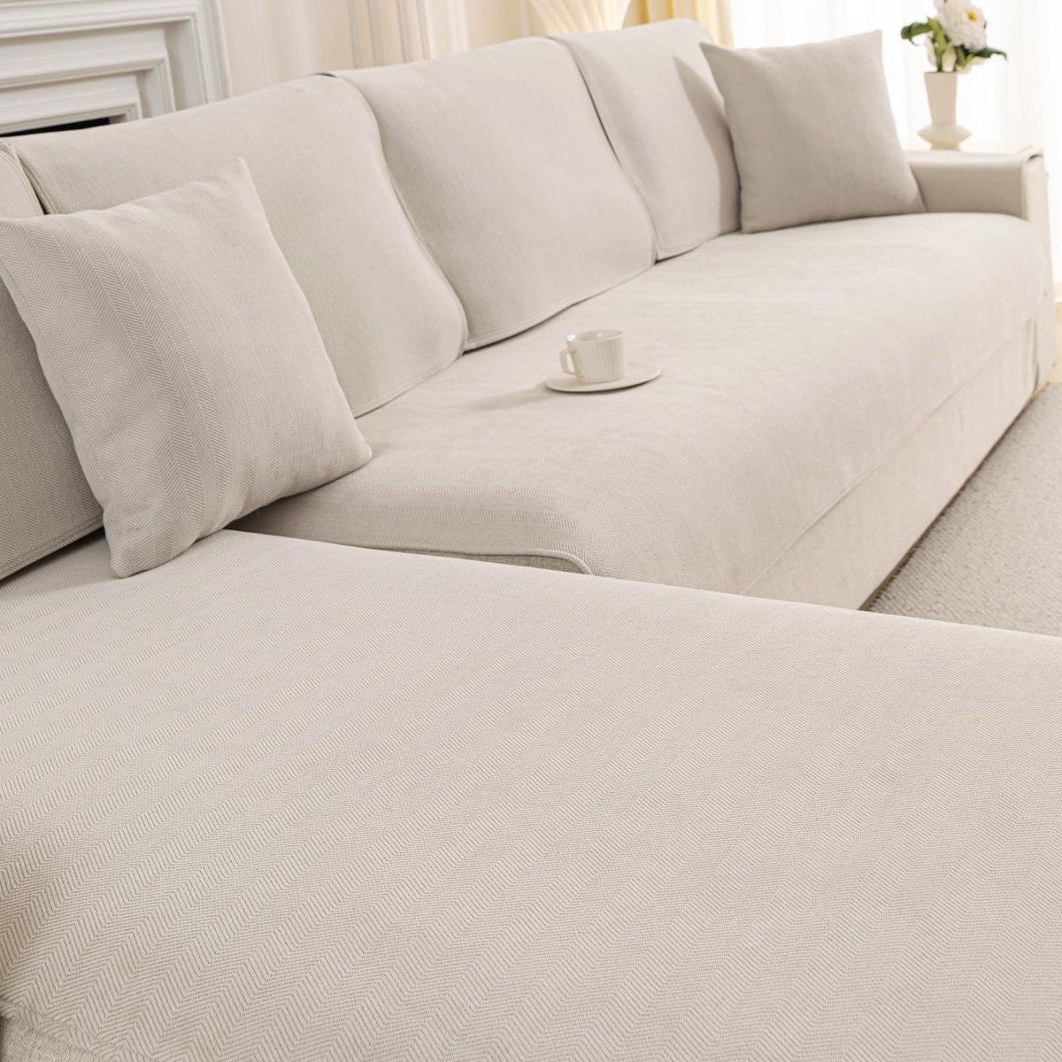 QHAIYYBF Fluwelen Sofa Cover Hoekbank L Vorm Sofa Cover Bank Cover Bank/Bank Gooi Deken Hoekbank 3/2/7 Zitbank - ShopVlot