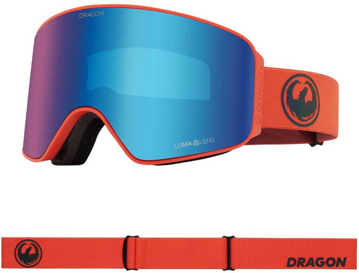 Dragon Alliance NFX MAG OTG Skibril - Flame/Blue Ionized & Light Rose