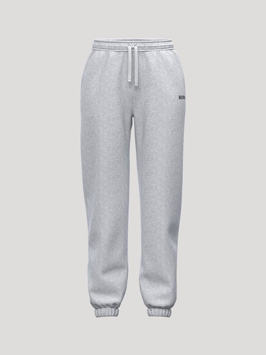 Lichtgrijze joggingbroek voor dames van Björn Borg met koord en logo op de heup.