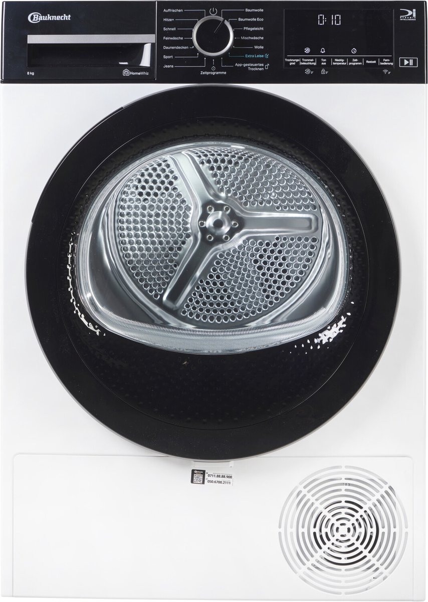 Bauknecht BTSV 87A WB | Warmtepompdroger | 8 kg | A label | Duits display