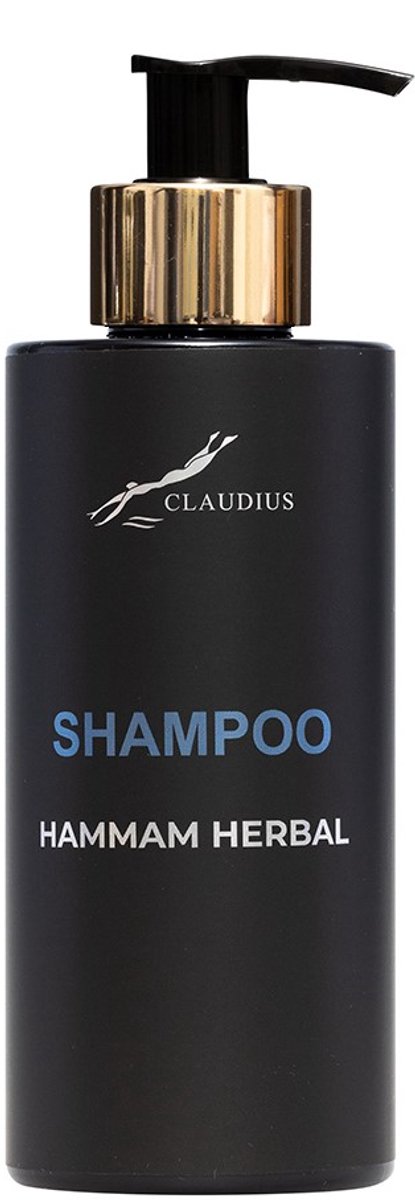 Shampoo Hammam Herbal 300 ml - met gouden pomp - zwarte fles