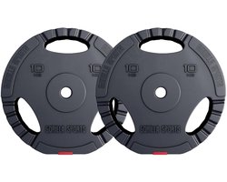 Gorilla Sports Halterschijven set 2 x 10 kg - Gewichten - Kunststof - 30 mm