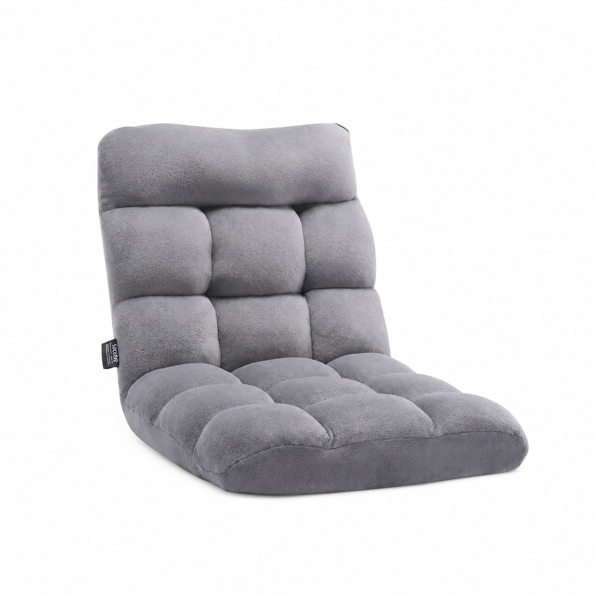 Sellino Vloerstoel - Verstelbare Rugleuning - Comfortabele Relaxstoel - Opvouwbaar en Ruimtebesparend - 104 x 49 x 13 cm - Grijs