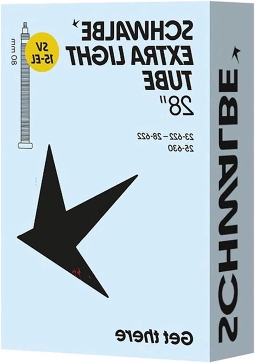 Fietsbinnenband - Binnenband Racefiets - Fietsen Onderhoud - Extra Lichtgewicht - 23/28-622/630 80mm - Zwart