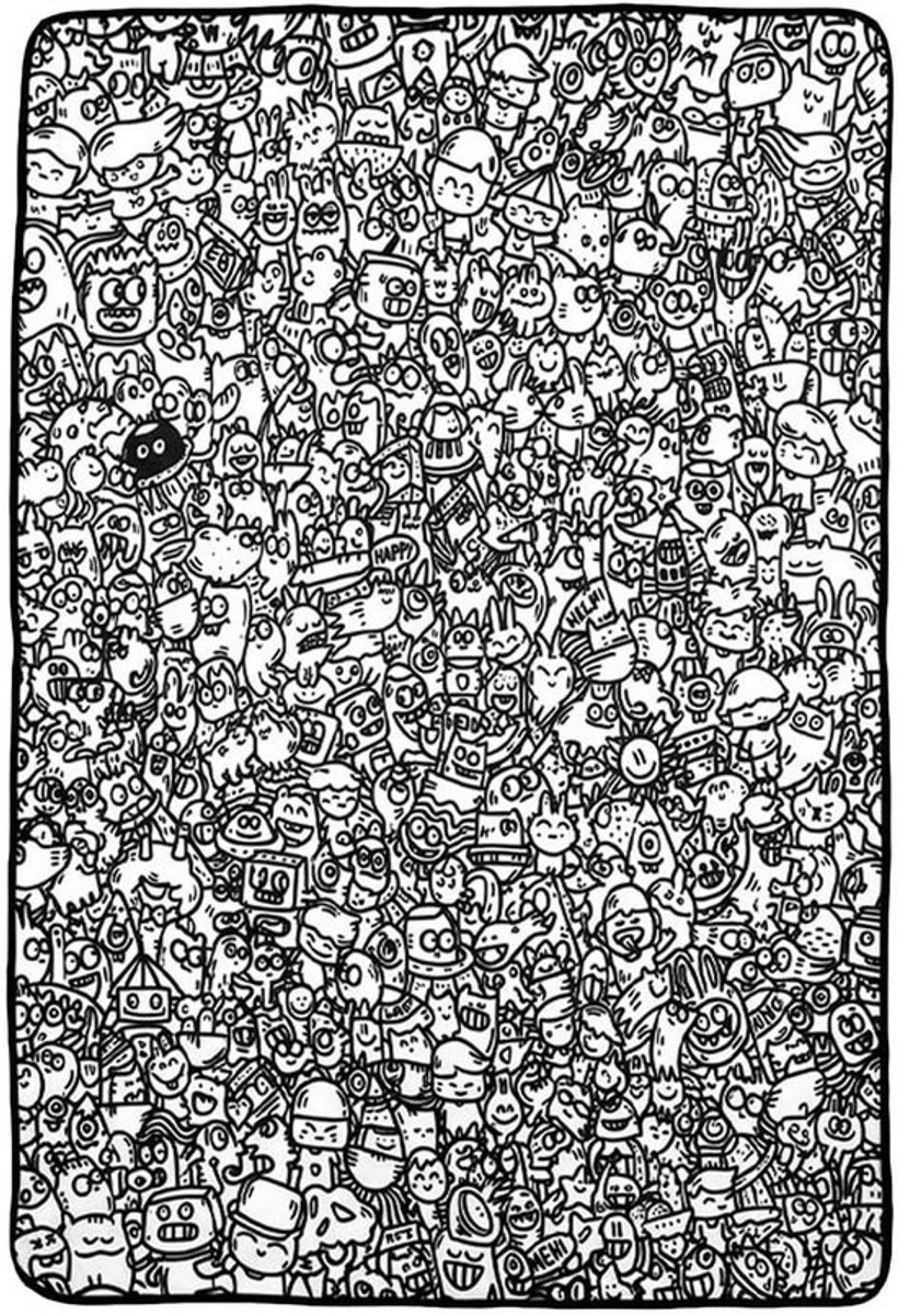 Kleurdeken Vlies - Tekendeken Knutseldeken - Creatief Ontspannen - Herbruikbaar Wasbaar - 100x150cm