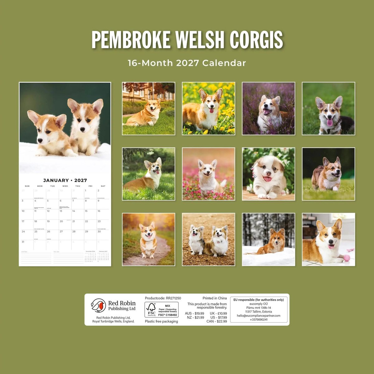 Welsh Corgi Pembroke Kalender 2027