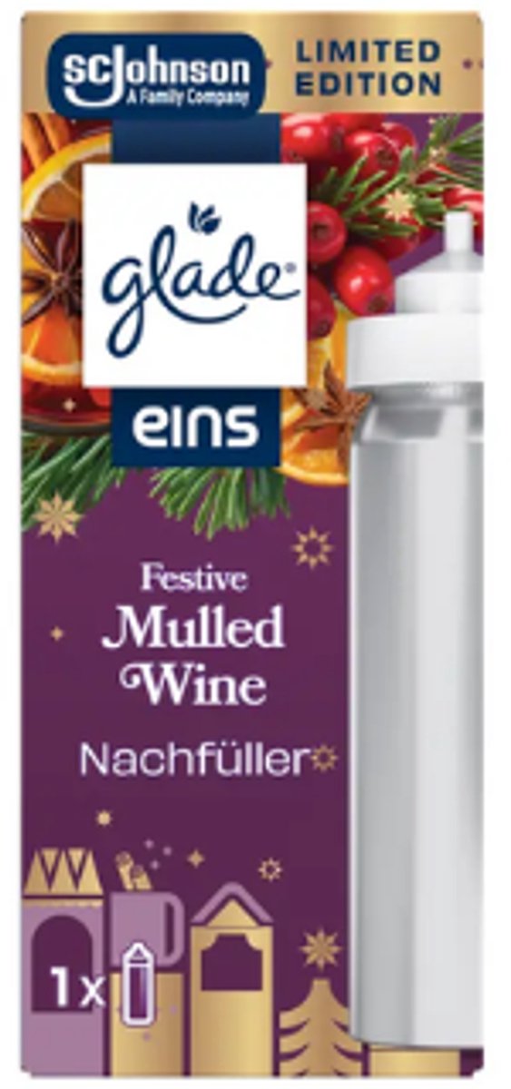 Glade One Navulling - Festive Mulled Wine - 1x 10ml | Winter Geurverstuiver - Navulling Glade - Limited Edition 2026