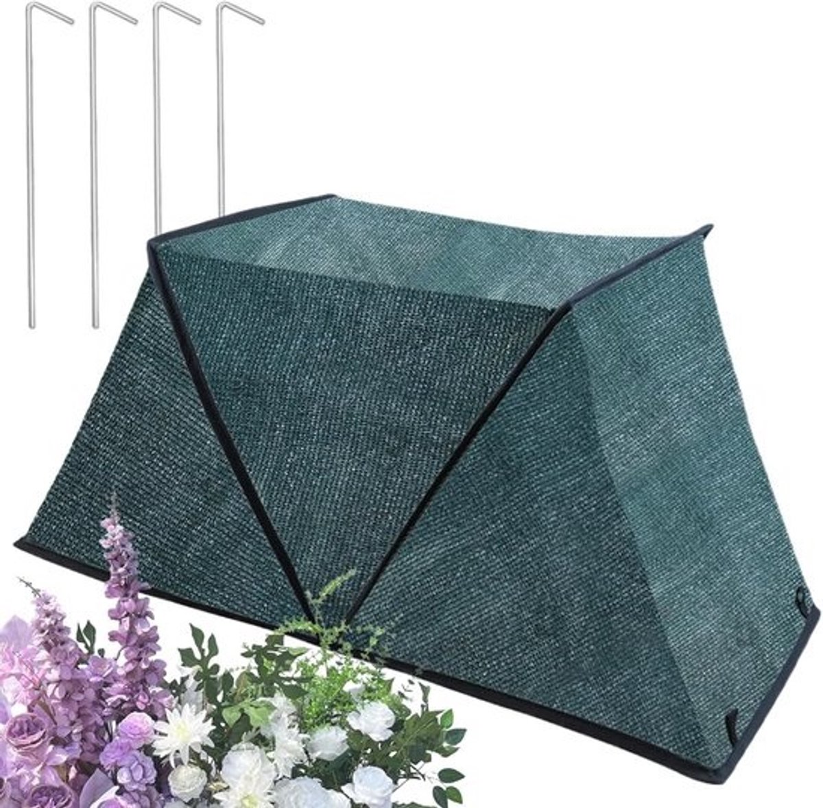 Schaduwtent voor planten - Plantenbescherming luifel - Planten beschermen - Ademend en weerbestendig - 80x34x35cm - Groen