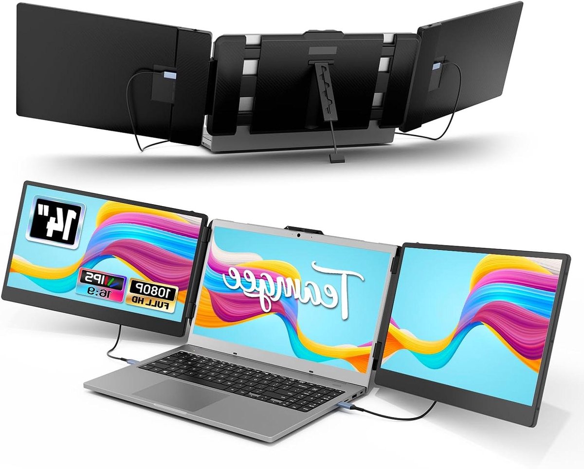 Draagbare Monitor - Laptop Scherm - Productiviteit Verhogen - Uitbreidbaar Scherm - 14 inch - Zwart