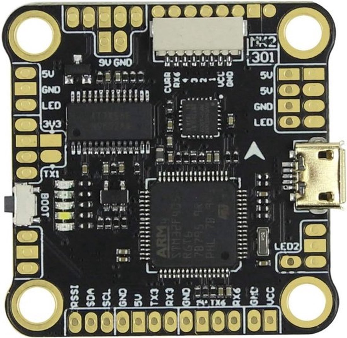 Vluchtcontroller - FC Board - FPV Racing Drone - Geïntegreerd OSD BEC - M3 Montagegat - Zwart