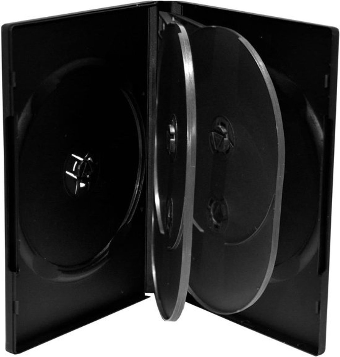DVD-doosjes - Opbergmappen - Media Opslag - Ruimte voor 6 discs - 22 mm dik - Zwart