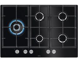 AEG HKB75820NB Zwart Ingebouwd 75 cm Gaskookplaat 5 zone(s)