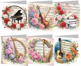 Diamond painting kerstkaarten - 6 Wenskaarten - Diamond Painting Kaarten - Diamond painting - Diamond Art-5D-DIY Diamond Painted Kerstkaarten - Kerstbrochurekaarten - Met Diamond Painting, gereedschappen en enveloppen - Voor Volwassenen en Kinderen