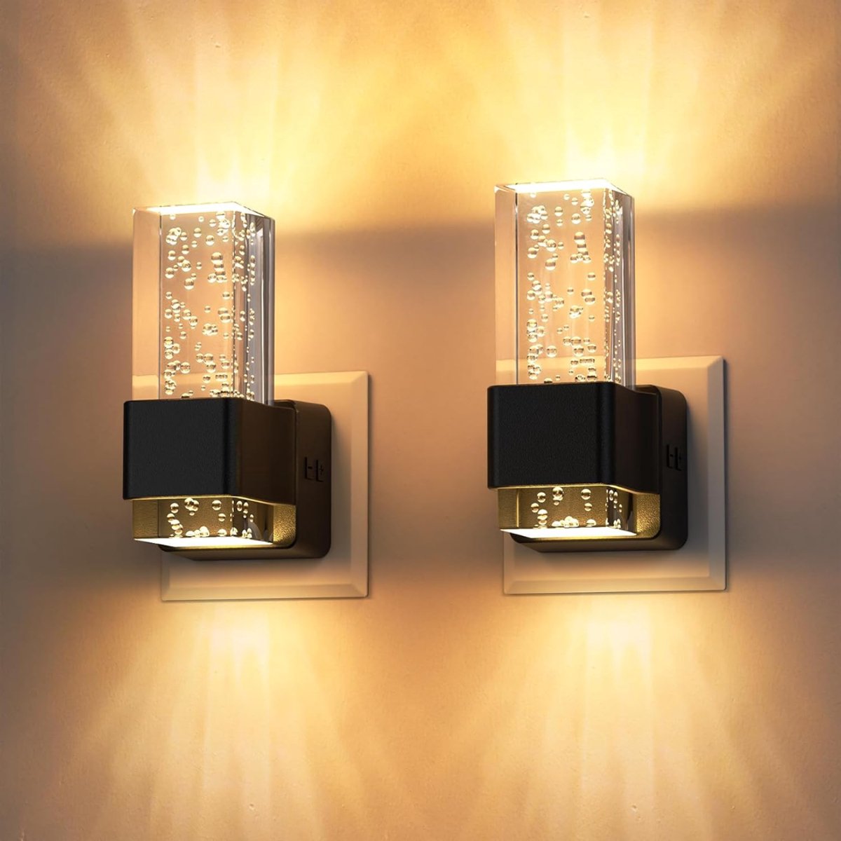 DYVNS® Stopcontact Lampje - Stekkerlamp - Stekker Lamp - Voor Slaapkamer - 2 Stuks