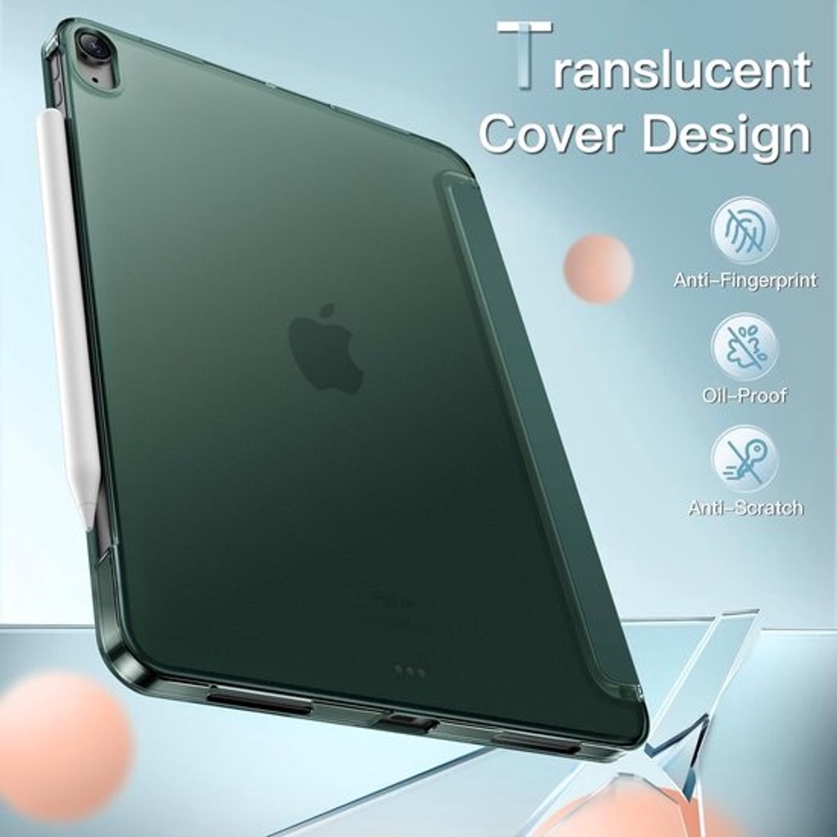Slimme Hardcase voor iPad Air 13-Inch (2025/2024) - Automatische Wake Up/Sleep Functie - Middernacht Groen