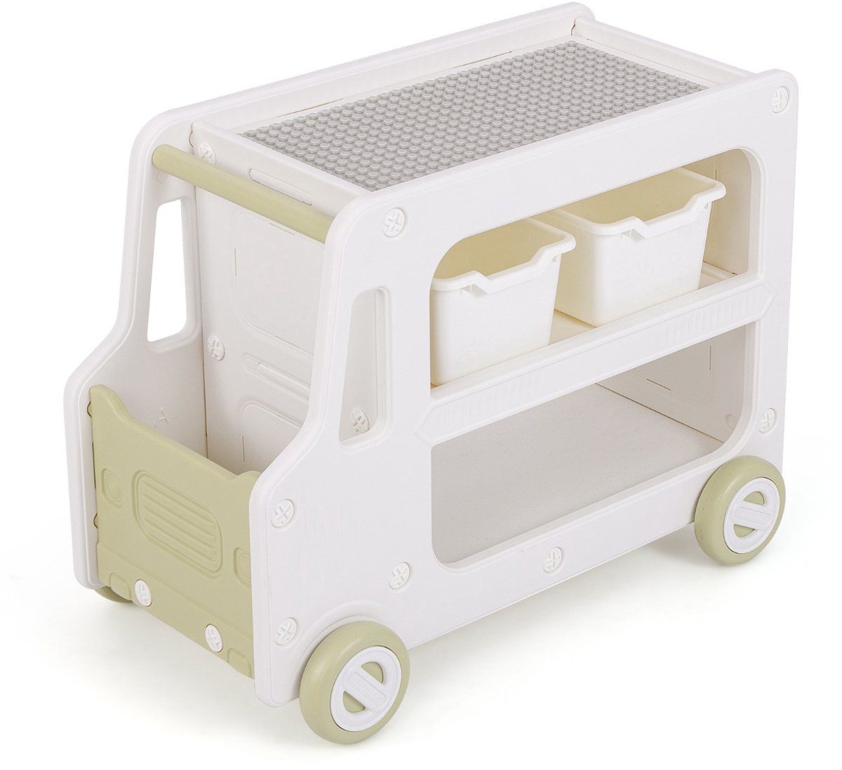 SureDeal® - Boekenkast - Kinderopbergrek Speelgoedrek Vorm - Verdiepingen - Opbergboxen - 73x42x56 cm - Groen
