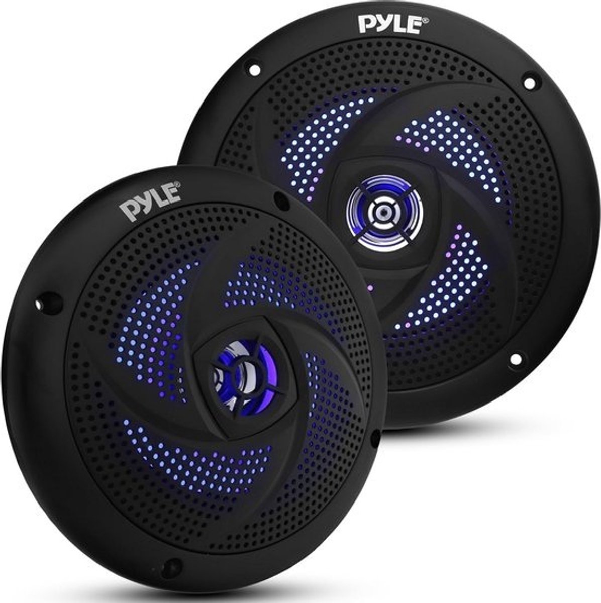 Waterdichte Marine Luidsprekers 6.5 Inch - Lage Profiel Slimline Weerbestendige Buiten Audio Set met LED Verlichting en 240 Watt