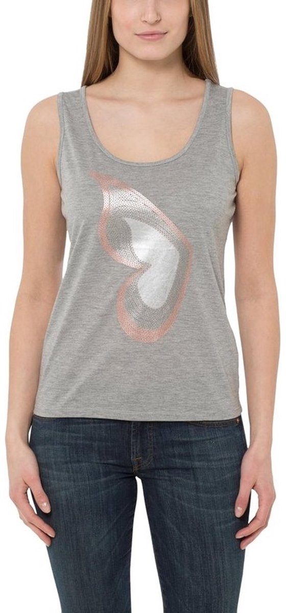 Dames Top met Paillettenprint - Mouwloos Shirt voor Zomer en Feestjes