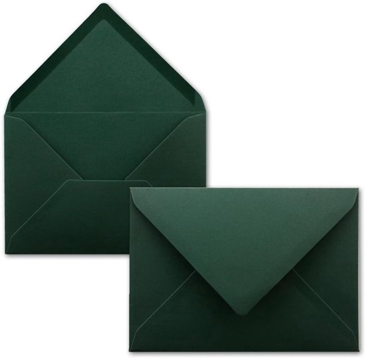 Gegomde Enveloppen - Papieren Brievenbussen - Kaarten Versturen - Volledig Gekleurd Papier - DIN C6 114 x 162 mm - Dennengroen