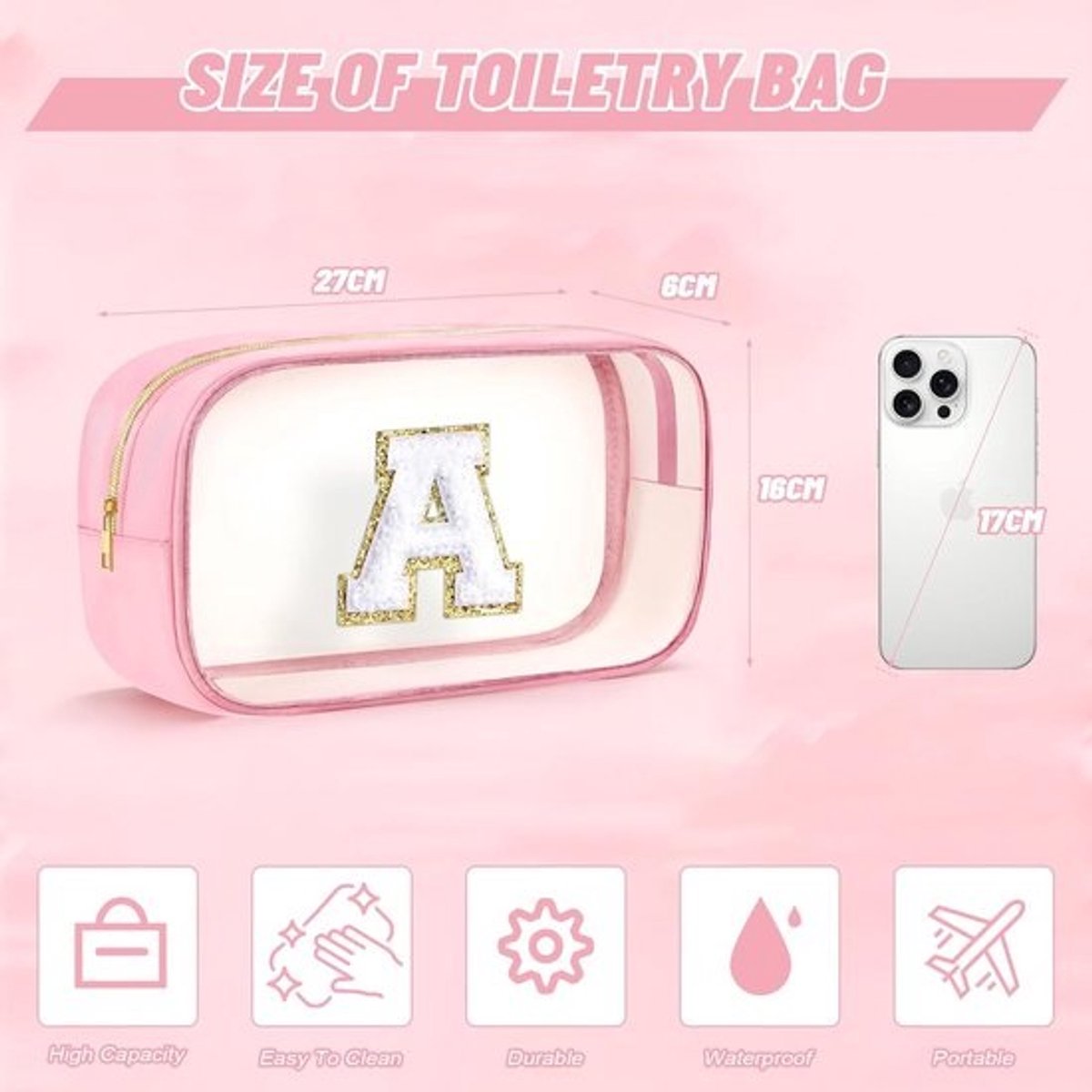 Doorzichtige Toilettassen voor Tienermeisjes - Gepersonaliseerde Make-uptassen en Reisaccessoires