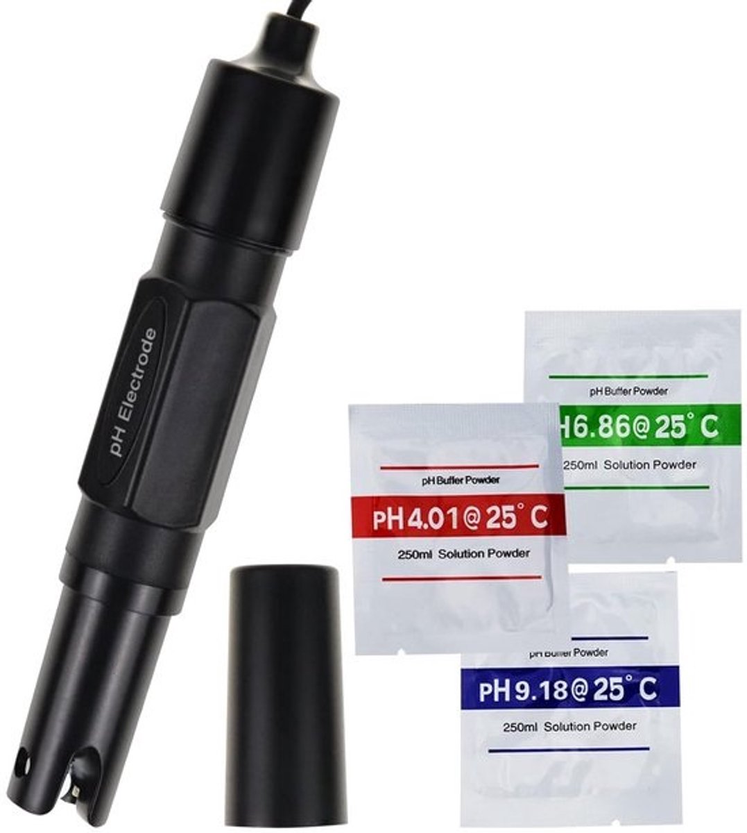 Vervangbare pH Elektrode met BNC Verbinding en 200cm Kabel voor pH Meter