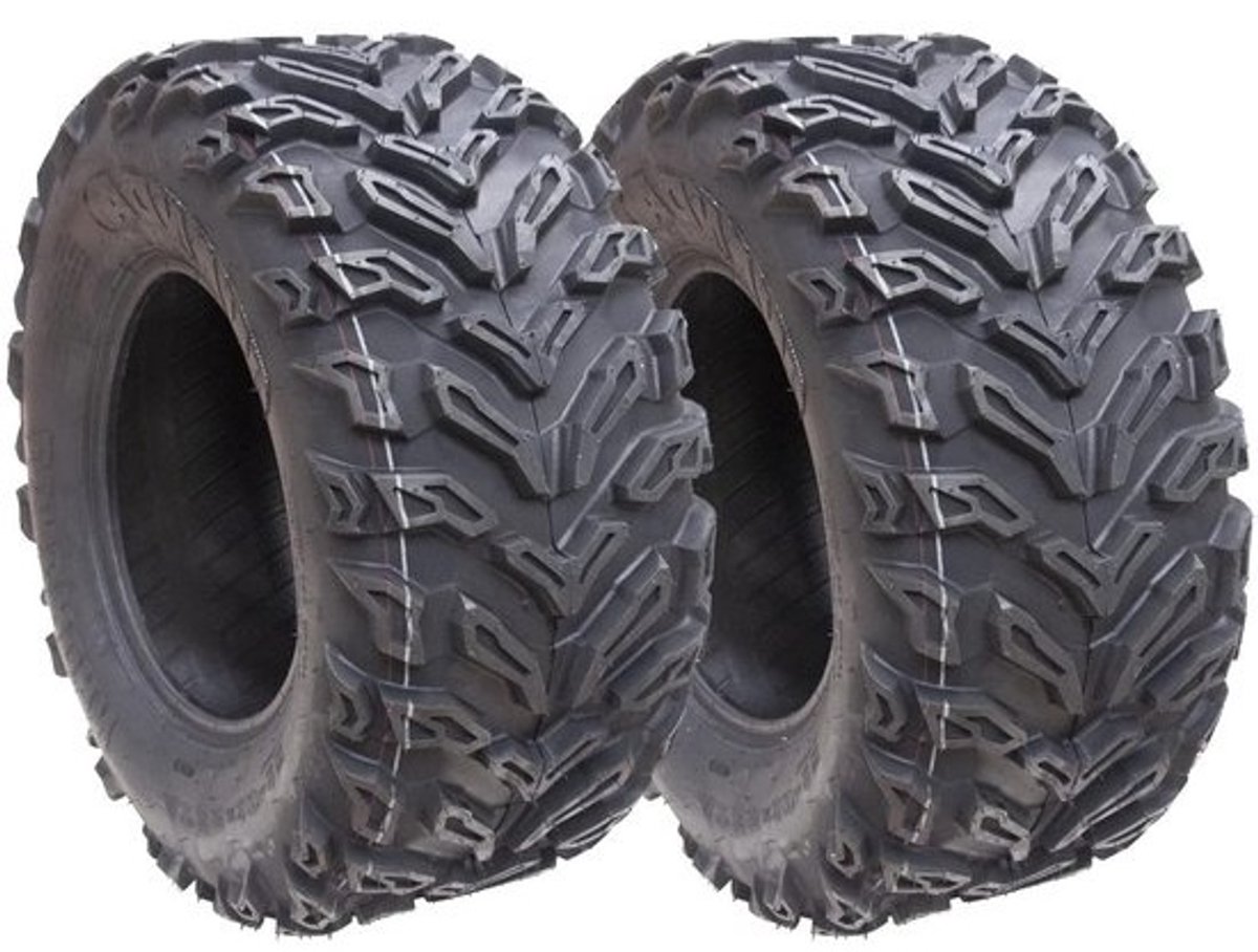ATV Banden - Quad Banden Offroad Banden - Veelzijdig Rijden - E-Gemarkeerd Weglegaal - 25x10.00-12 - Zwart