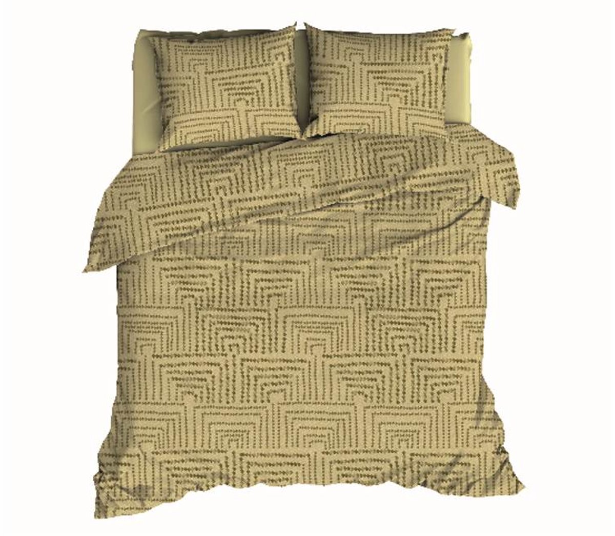 Satin d'Or Vendome Dekbedovertrek - Tweepersoons - 200x200/220 cm - Groen