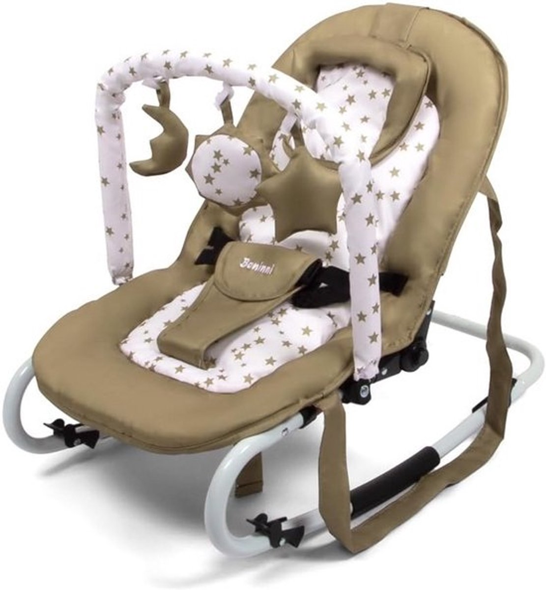 Comfortabele Verstelbare Ligstoel voor Baby met Speelboog en Sterrenprint