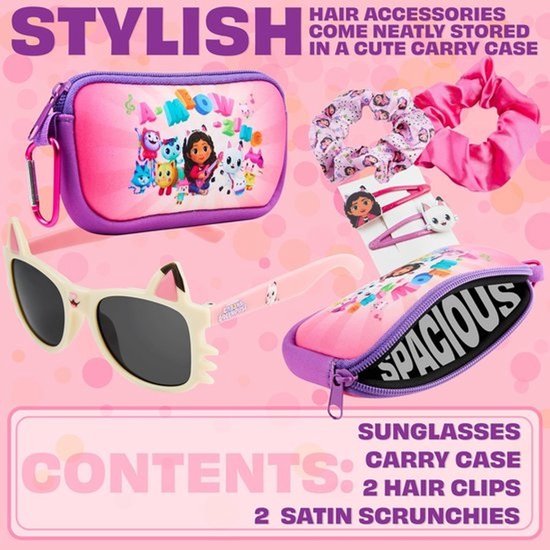 Zonnebril voor Meisjes met Haaraccessoireset: Scrunchies, Clips en UV-bescherming — afbeelding 3