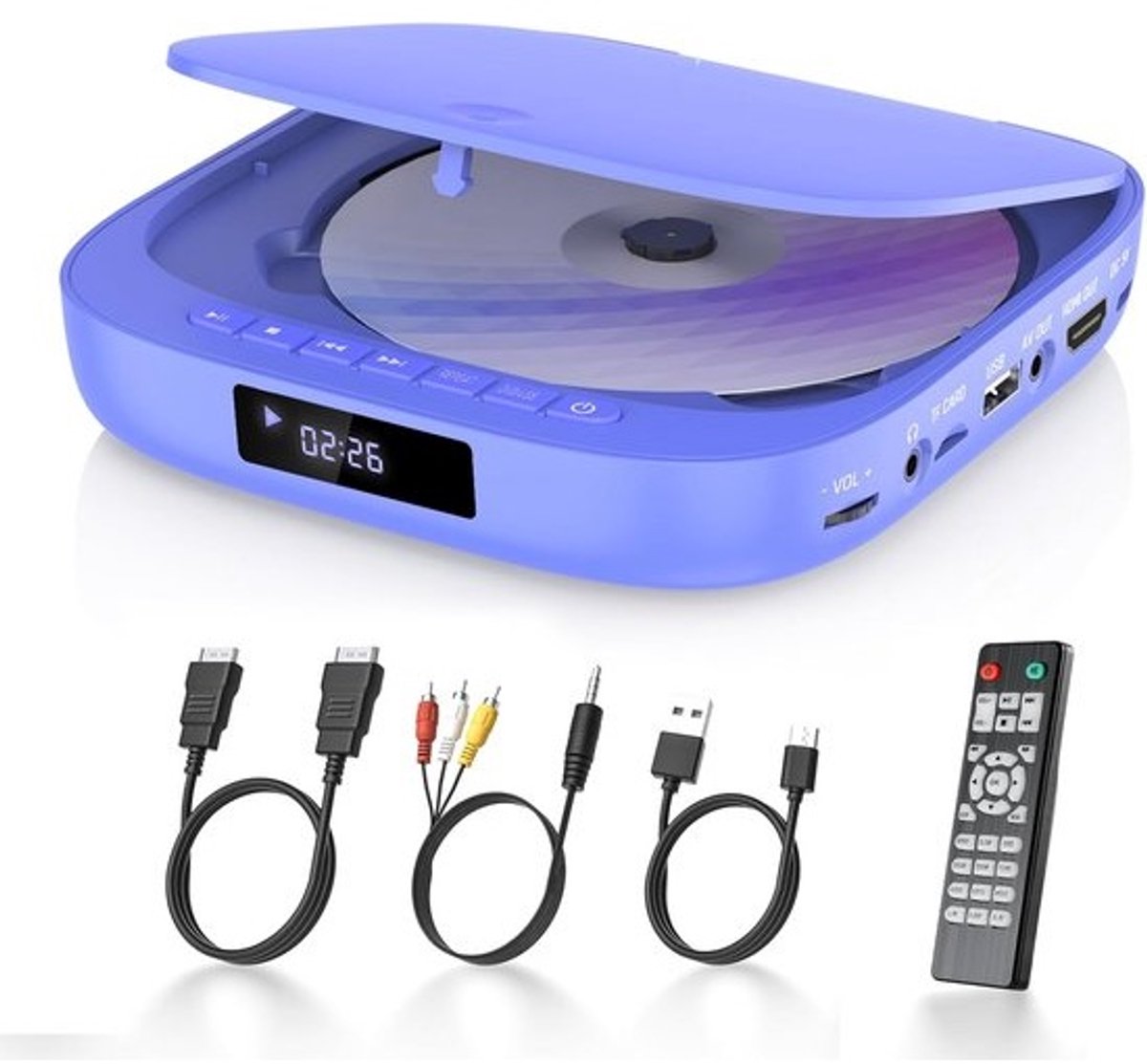DVD Speler met HDMI - Externe DVVD Speler - Zwart - Entertainment