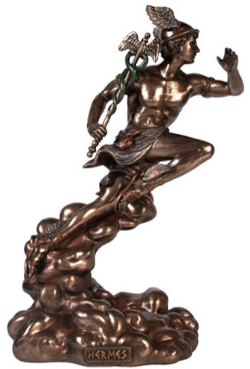 Hermes - mythische figuren - bronzen beeldje - 20cm