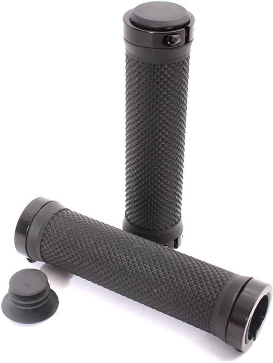 BMX MTB Fietsgrepen - Handvatten Stuur - Veilige Grip - Dubbele Schroefbevestiging - 135 mm - Zwart
