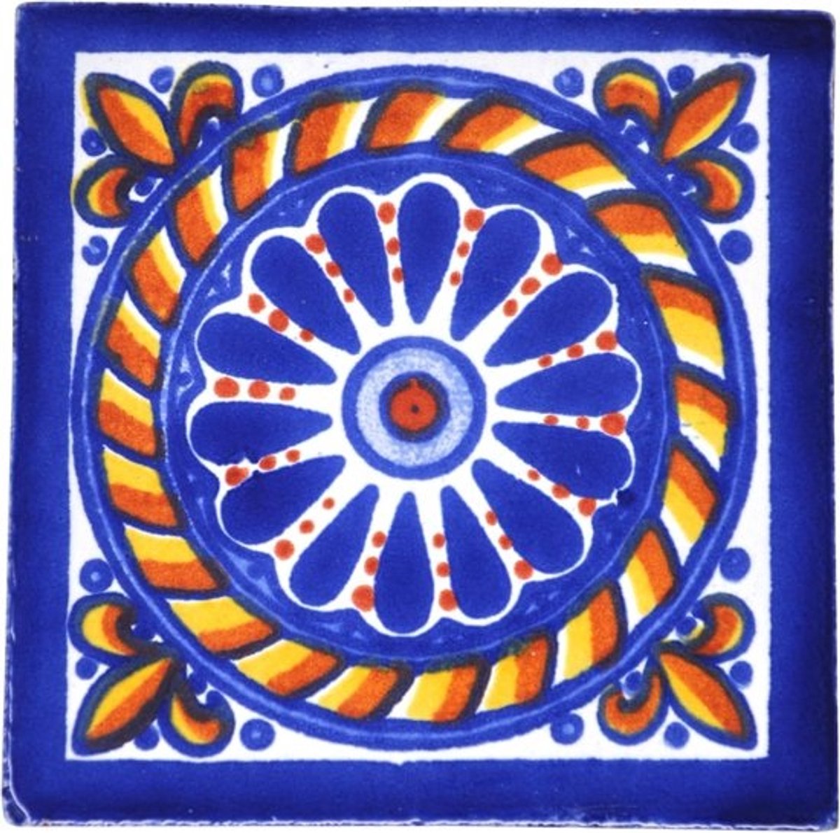 Keramische tegel - Mexicaanse tegel - Decoratief gebruik - Bloemenpatroon - 105 cm
