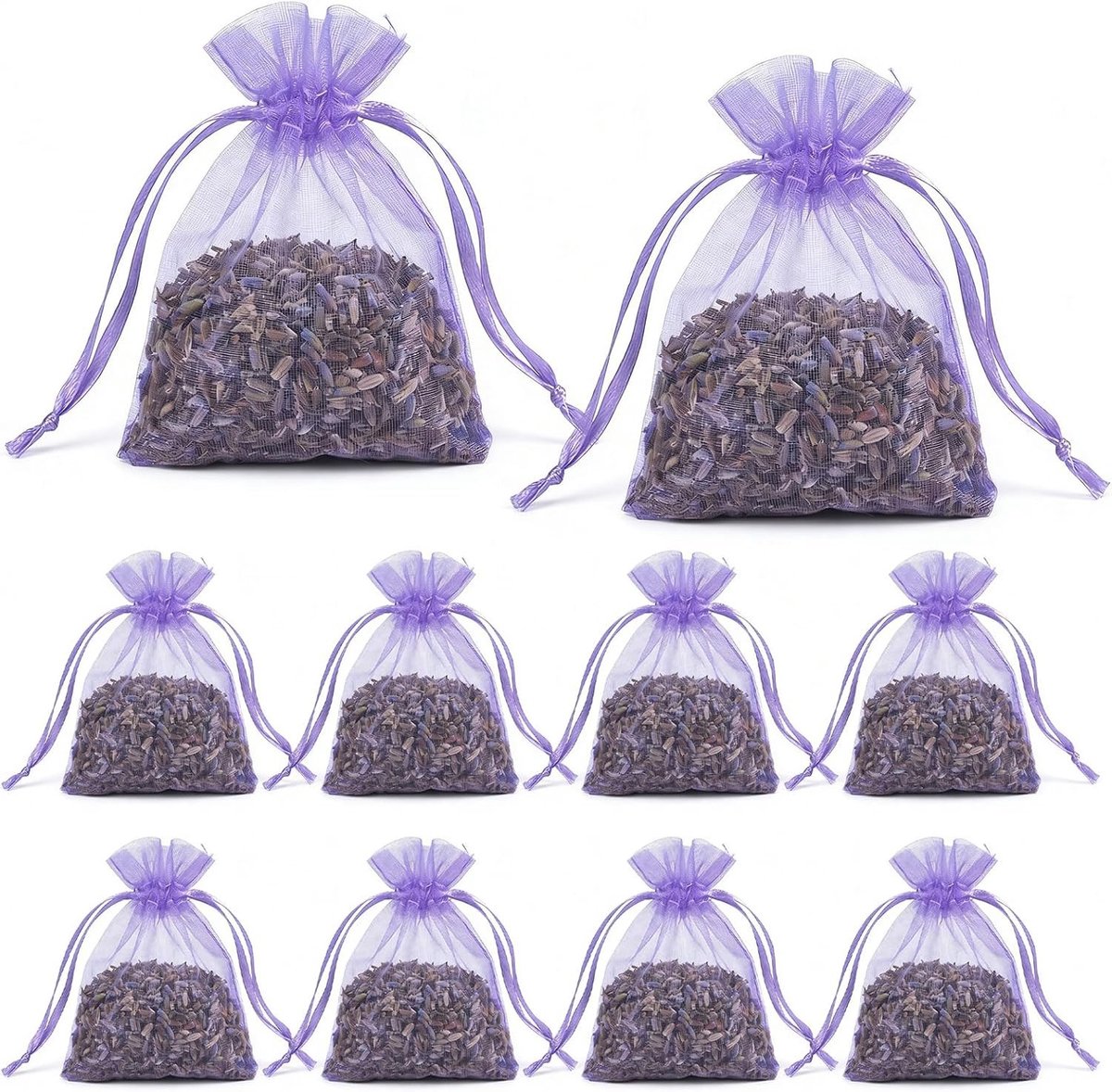 10 Stuks Lavendel Geurzakjes voor Kleding, Lades en Moth Bescherming, Frisse Geur voor Ontspanning en Slaap