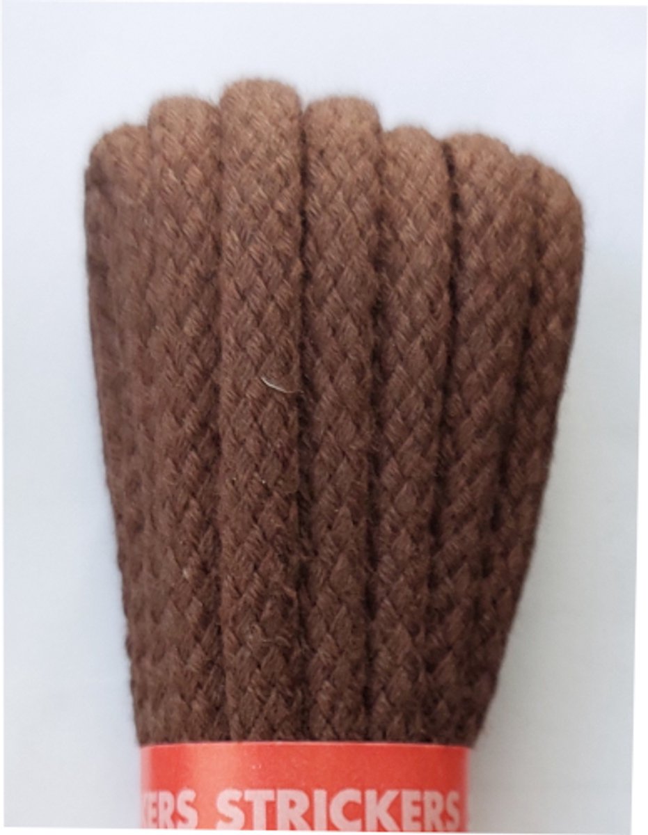 Strickers Veter - Middel Bruin - Dik Rond - Lengte 180 cm - Dikte 4,5 mm - Schoenveter