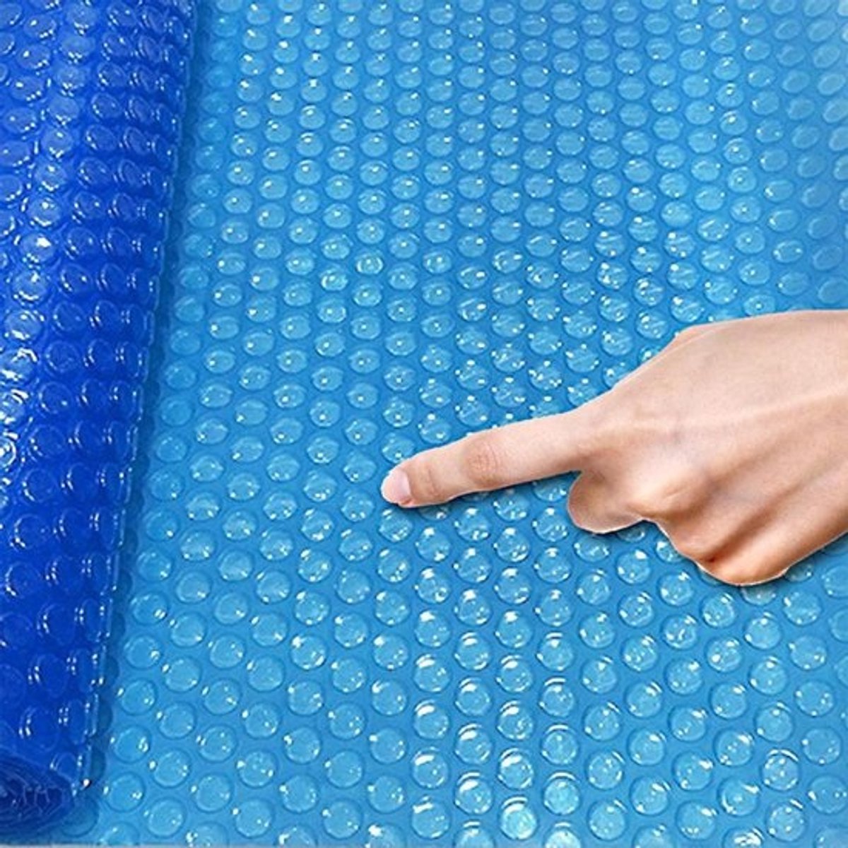 Zonnebad Zwembadafdekking - Warmtedeken Zwembad - Zwembad Warm Houden - 19-Mil Dikke Isolatie - 1x1m - Blauw